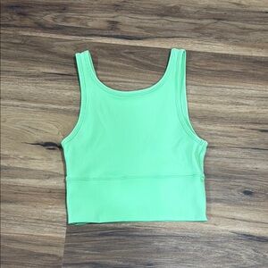Lululemon Athletica Green Fitted Crop Tank Top